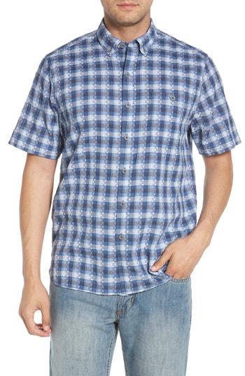 Men's Tommy Bahama La Veleta Check Sport Shirt - Blue