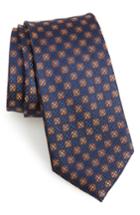Men's Nordstrom Men's Shop Kaye Medallion Silk Tie, Size - Orange