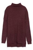 Women's Trouve Rib Knit Sweater, Size - Burgundy