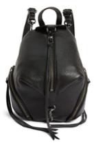 Rebecca Minkoff Mini Julian Nubuck Leather Convertible Backpack - Black