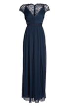 Women's Adrianna Papell Lace & Tulle Gown - Blue