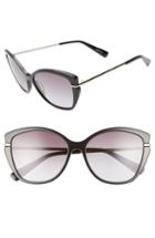 Women's Longchamp Heritage 57mm Butterfly Sunglasses - Black