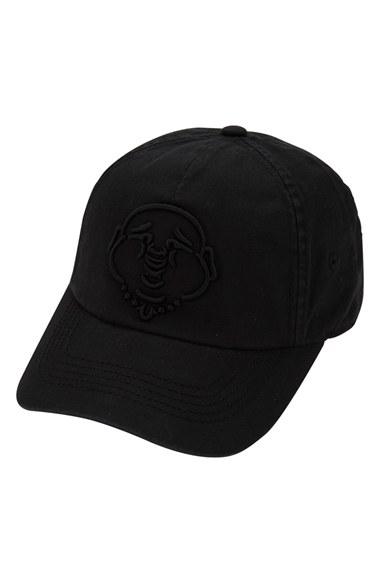 Men's True Religion Brand Jeans '3d Buddha' Baseball Cap - Black