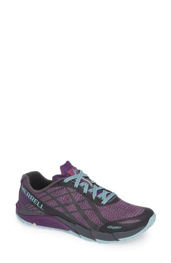 Women's Merrell Bare Access Flex Shield Lace-up Sneaker .5 M - Purple