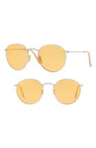 Women's Ray-ban 53mm Polarized Photochromic Round Sunglasses - Orange