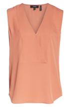 Women's Theory Classic Georgette Crossover Shell, Size - Pink