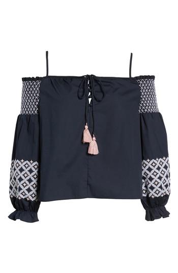Women's Rebecca Minkoff Tiffany Embroidered Cold Shoulder Top