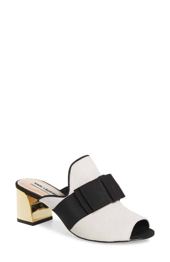 Women's Karl Lagerfeld Paris Fern Mule M - White