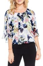 Women's Vince Camuto Garden Expressions Batwing Crepe Top