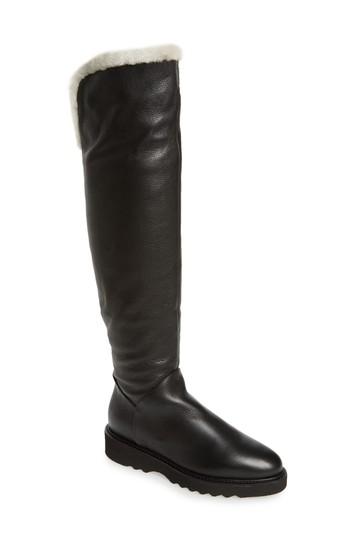 Women's Aquatalia Kiara Genuine Shearling Lining Weatherproof Over The Knee Boot