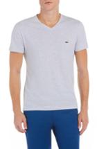 Men's Lacoste V-neck Cotton T-shirt (s) - Blue