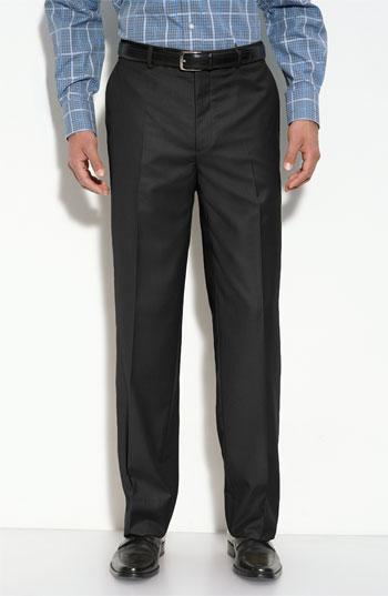 Men's Linea Naturale 'travel Genius - Hawk' Flat Front Pants - Black