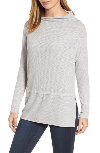 Women's Bobeau Wide Neck Top - Grey