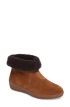 Women's Fitflop Skate Genuine Shearling Cuff Boot .5 M - Brown