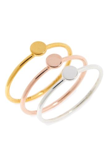 Women's J.crew Demi Fine 14k Gold Plate Dot Ring Set