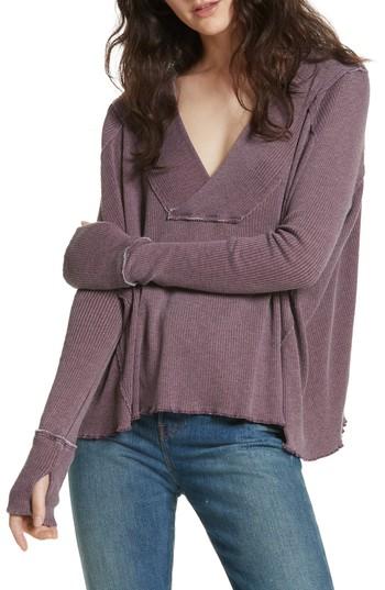 Women's Free People Oceanview Top - Burgundy