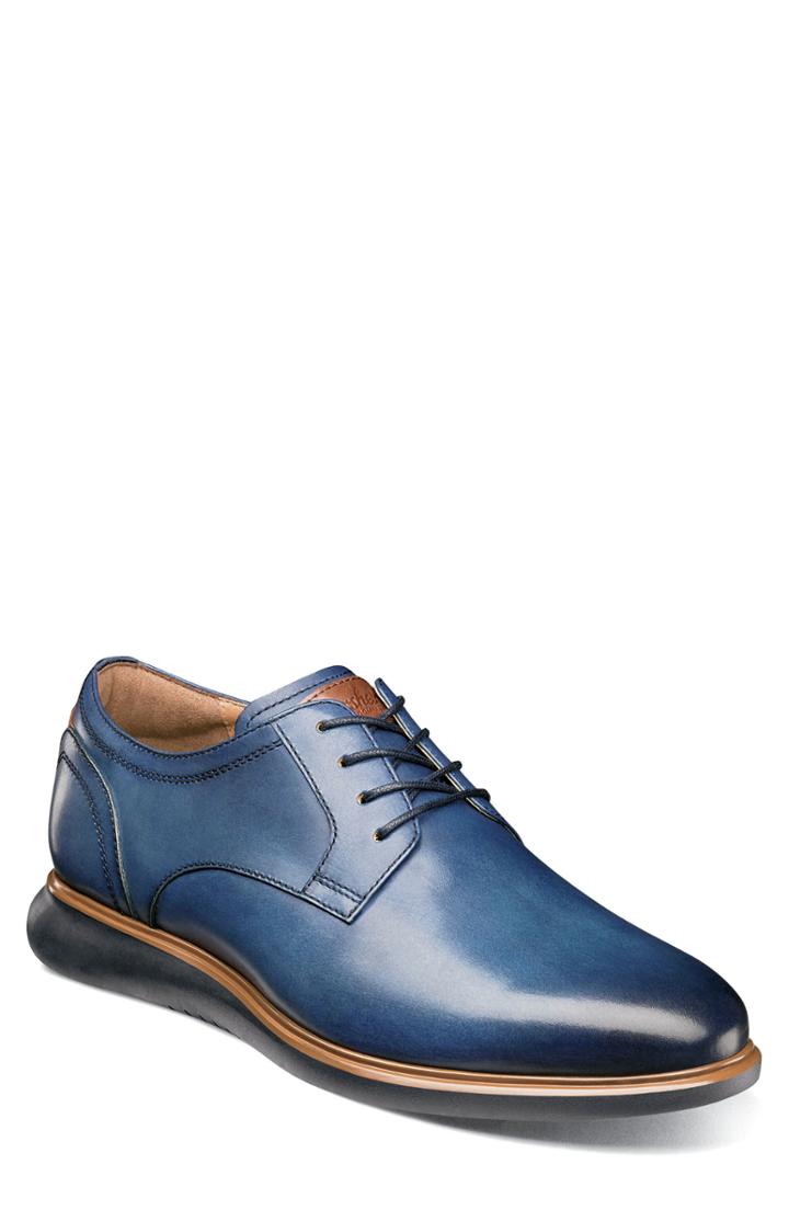 Men's Florsheim Fuel Plain Toe Derby .5 D - Blue