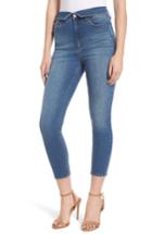 Women's Tinsel Foldover Waist Crop Skinny Jeans - Blue