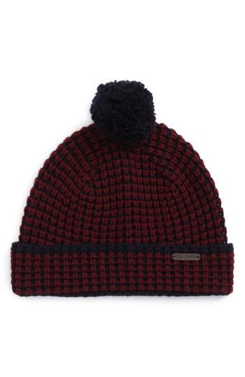 Men's Ted Baker London Walhat Knit Beanie - Red