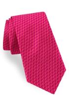 Men's Ted Baker London Solid Silk & Cotton Tie, Size - Pink