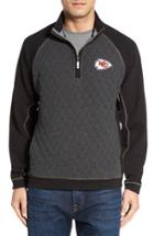 Men's Tommy Bahama 'nfl Gridiron' Quarter Zip Pullover - Grey