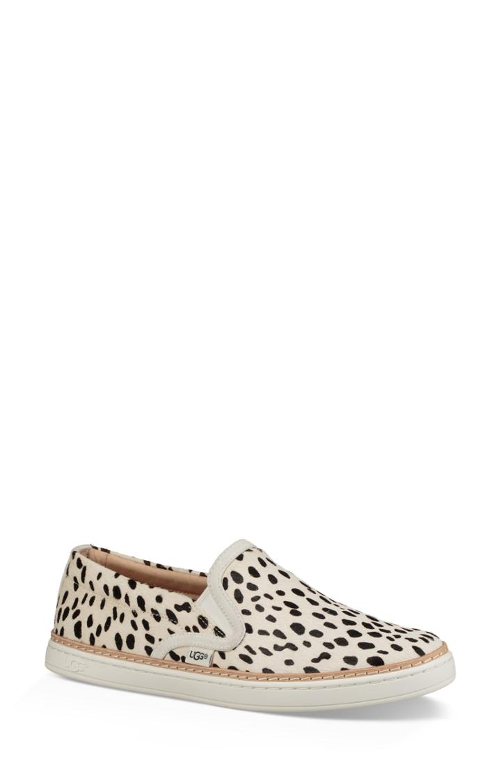Women's Ugg Soleda Genuine Calf Hair Slip-on Sneaker .5 M - White