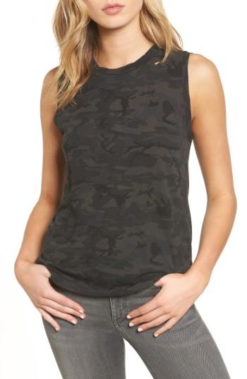 Women's N:philanthropy Corin Distressed Muscle Tank - Green