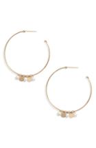 Women's Poppy Finch Confetti Pearl Gold Hoop Earrings