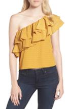 Women's Misa Los Angeles Klea Ruffle One-shoulder Top - Yellow