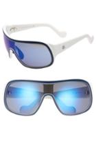 Men's Moncler Sport Aviator 72mm Sunglasses - Blue/ Matte White
