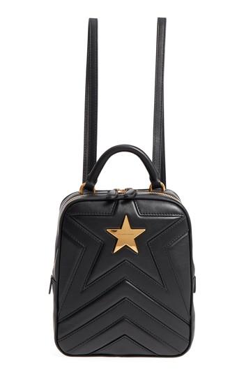 Stella Mccartney Small Quilted Faux Leather Convertible Backpack - Black