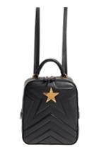 Stella Mccartney Small Quilted Faux Leather Convertible Backpack - Black