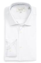 Men's Ted Baker London Caramor Trim Fit Solid Dress Shirt - 32/33 - White