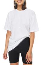 Women's Topshop Crystal Tunic Shirt Us (fits Like 0-2) - White