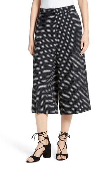 Women's Kate Spade New York Pin Dot Crepe Culottes