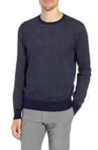 Men's J.crew Bird's-eye Cotton & Cashmere Sweater - Grey