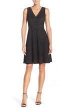 Women's Adrianna Papell Lace Fit & Flare Dress - Black