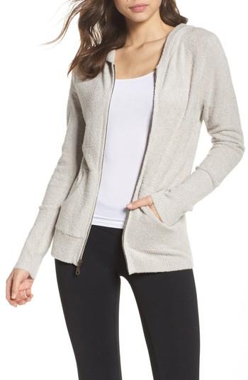 Women's Barefoot Dreams Cozychic Lite Hoodie - Grey