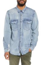 Men's Hudson Fit Denim Shirt, Size Medium - Blue