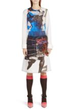 Women's Marni Sally Smart Print A-line Dress Us / 38 It - Blue