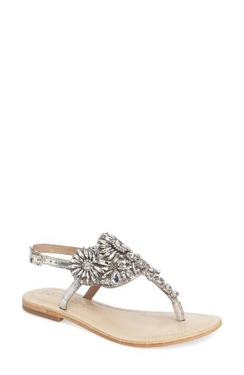 Women's Lauren Lorraine Vera Embellished Sandal M - Metallic