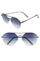 Women's Vedi Vero 60mm Aviator Sunglasses - Black/ Dark Navy/ Gold
