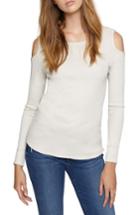 Women's Sanctuary Bowery Cold Shoulder Thermal Tee - Ivory