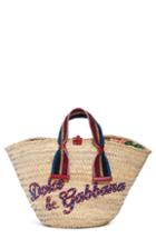 Dolce & Gabbana Woven Straw Tote - Beige