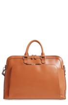 Lodis Brera Leather Briefcase - Brown