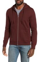 Men's Reigning Champ Core Zip Front Hoodie - Burgundy