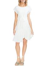 Women's Vince Camuto Ruffle Hem Belted A-line Dress - Ivory
