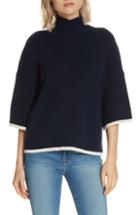 Women's Frame Tipped Wool & Cashmere Sweater - Blue