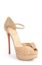 Women's Christian Louboutin Marchavekel Knot Sandal Us / 40eu - Beige