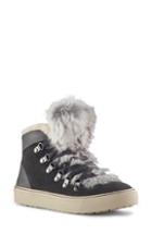 Women's Cougar Dani High Top Sneaker With Genuine Rabbit Fur Trim M - Grey